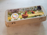 1500 Etiketten f&uuml;r 10er Eierschachteln mit Freilandhaltung Motiv